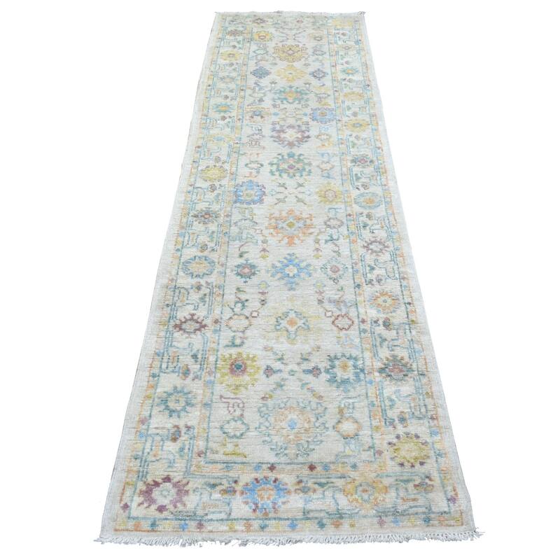 Shahbanu Rugs Afghan Ushak with Beautiful, Color Pattern Soft and